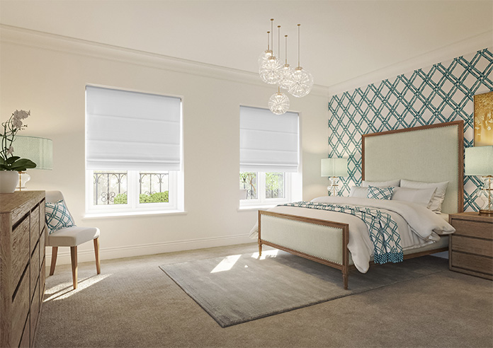 Ascot, Bright White - Twist&Fit Roman Blind - Image 6